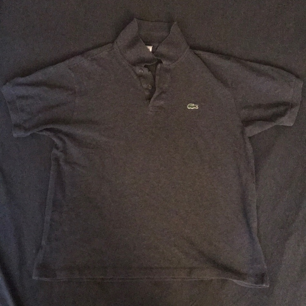 Dark Grey Lacoste Polo Size 6